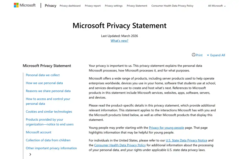 Microsoft Clarity homepage showing free forever messaging with no limits on traffic