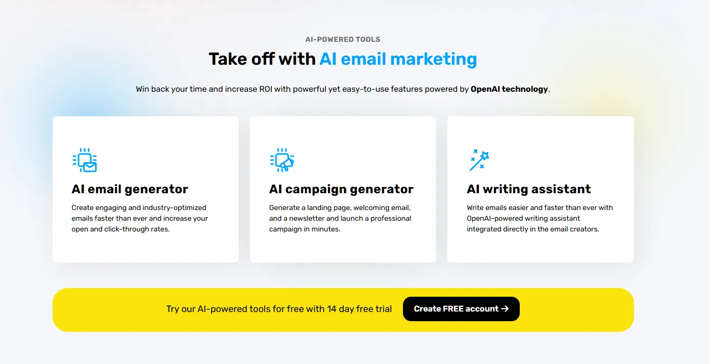GetResponse features overview - email marketing, automation, landing pages, and webinars