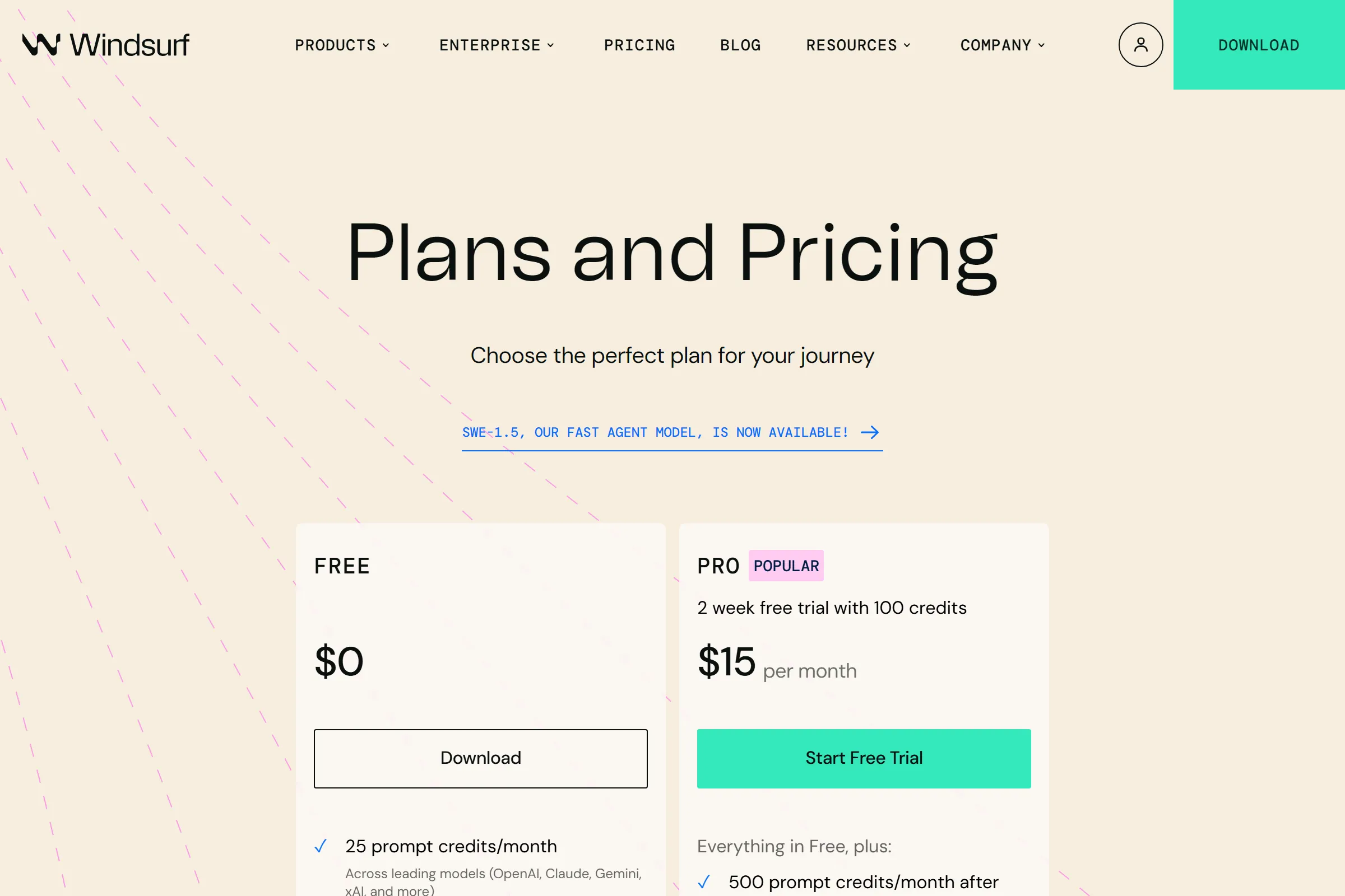 Windsurf (Codeium) pricing page January 2026